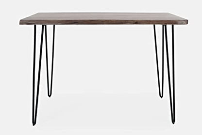 Jofran Nature's Edge 52" Farmhouse Dining Table - Solid Wood Counter Height Dining Table for Modern Homes, Slate - color: Slate
