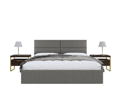 Vänt Wall Mounted Headboard Panels, King/Twin, Boucle Grey - color: Boucle Grey, size: 39"