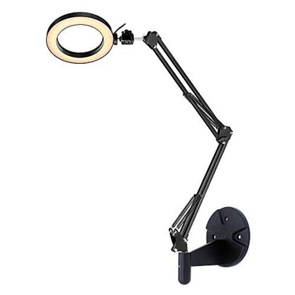 Wall Mount Light, 6'' USB Ring Light with Wall Swivel Mount for YouTube Task Craft Architect Drafting Repair Makeup- Acetaken