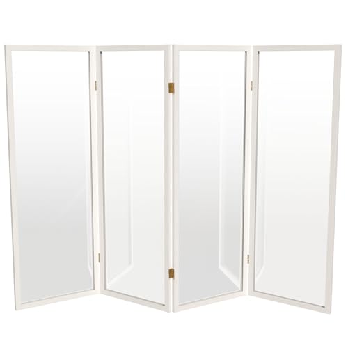 4 ft. Short Clear Plastic Partition White 4 Panel - color: White, size: 4 Panel