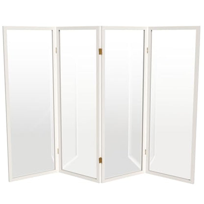 4 ft. Short Clear Plastic Partition White 4 Panel - color: White, size: 4 Panel