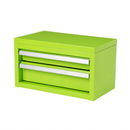 Mini 2-Drawer Steel Tool Box Green - color: Green, size: 2 Drawer