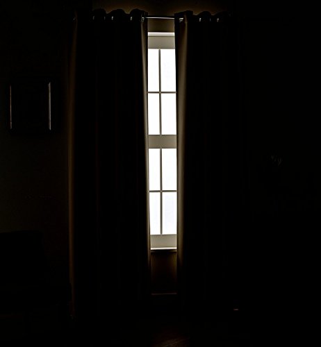 MYSKY HOME Beige Bedroom Curtains, 84 Inch Long Blackout Curtains for Living Room, Dark Grommet Window Curtains, Privacy Protect, Room Darkening, Single Panel, 52 x 84 Inch - color: Beige, size: 52"W x 84"L (Pack of 1)