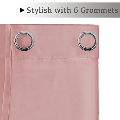 Baby Pink Blackout Curtains for Girls Bedroom Living Room 54 Inch Length 2 Panels Nursery Thermal Insulated Room Darkening Grommet Top Noise Reducing Window Curtains, 42W x 54L, Baby Pink - color: Baby Pink, size: 42"W x 54"L (Pack of 2)