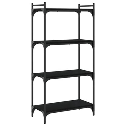 4-Tier Industrial Bookshelf, Black Open Bookcase with Metal Frame, Storage Display Rack for Living Room, Home Office, 23.6" x 11.8" x 47.2" - color: Black 7