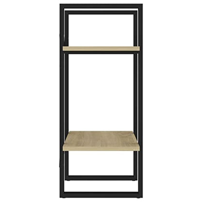 Sonoma Oak 2-Tier Book Cabinet, Small Bookcase with Engineered Wood, 15.7"x11.8"x27.6" for Home Office - color: Sonoma Oak, size: 1 & 27.6"