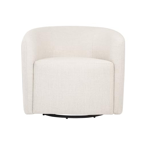 HomePop 360° Swivel Barrel Accent Chair - Putty Woven Fabric - color: Putty Beige