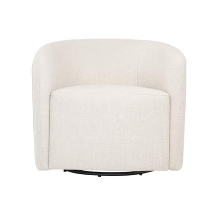 HomePop 360° Swivel Barrel Accent Chair - Putty Woven Fabric - color: Putty Beige
