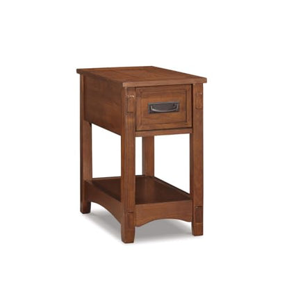 Signature Design by Ashley Breegin Narrow Sofa Side End Table, Brown, 13" - color: Brown