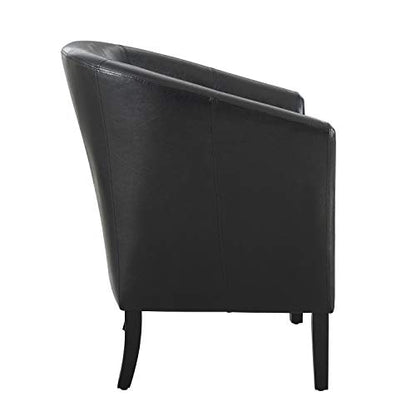 Linon Home Dcor Linon Home Decor Simon Club Chair, 33" x 28.25" x 25.5", Black