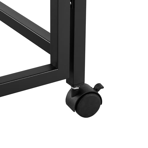 31.5" Folding Desk Small Space - Narrow Foldable Computer Desk, Portable Writing Desk for Bedroom, Study, Office with Sturdy MDF Top & H-Frame, Space Saving Workstation (Black)