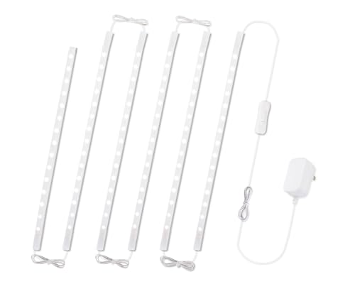 Cefrank 6-Pack Linkable Under Cabinet Lighting, 12" LED Shelf Light Bars | 1200LM Cool White • Plug-in • CRI90+ • Frosted Lens • Pantry • Bookshelf • Workbench - color: White