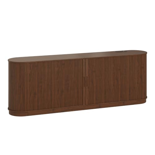 85.6" Fireplace TV Stand for TV Up to 90",Entertainment Center with 40" Electric Fireplace,Simulates 12 Flame Colors,Countertop with Power Outlet, Large Capacity, for Living Room,Walnut - color: Walnut