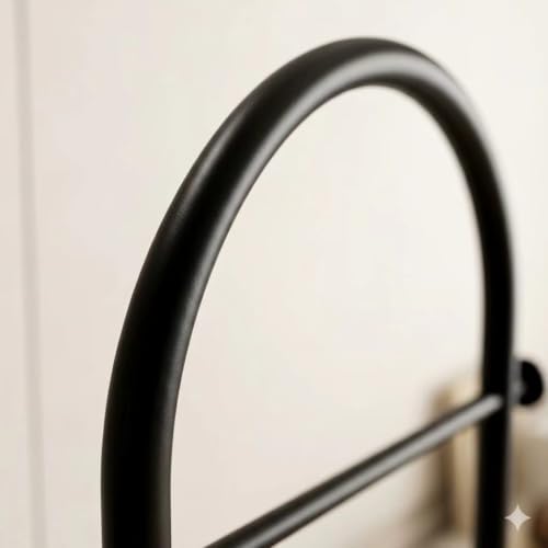 Freestanding Clothing Rack with Heavy White Base, Modern Black Arch Garment Rack for Small Spaces, Sturdy Metal Coat Rack for Bedroom, Closet, Entryway - color: A12