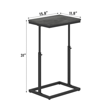 TUTOTAK End Table, Side Table, Tall Couch Table, Sofa Table | for Living Room, Bedroom, Grey TB01BY083P - color: Grey, size: 1 Pack, style: Large