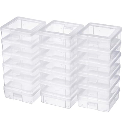 18 Pack Small Clear Plastic Storage Boxes with Lids, Arts & Crafts Storage Boxes & Organizers Storage Container Craft Jewelry Life Item Organizer for Puzzles, Pens, Rings,Nail Polish - size: Small - 18 Pack