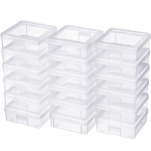 18 Pack Small Clear Plastic Storage Boxes with Lids, Arts & Crafts Storage Boxes & Organizers Storage Container Craft Jewelry Life Item Organizer for Puzzles, Pens, Rings,Nail Polish - size: Small - 18 Pack