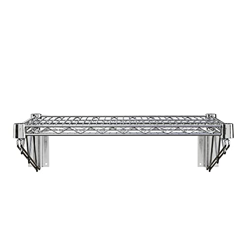 18" x 24" Chrome Wire Wall Mount Shelf - color: Chrome, size: 18" x 24"