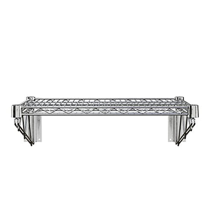 18" x 24" Chrome Wire Wall Mount Shelf - color: Chrome, size: 18" x 24"