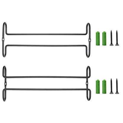 10 Inch Wine Glass Rack Under Cabinet Shelf Stemware Storage Hanging Hanger Organizer Glasses Holder with Drying Under Counter Metal for Kitchen and Bar Set of 2 Black - size: set of 2 black, style: Double Opening