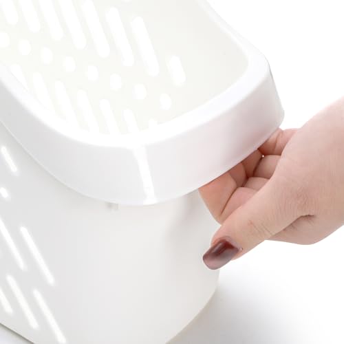 Coloch 4 Pack Plastic Under Sink Organizer with Wheels, Roll Out Bottle Organization Bins Narrow Kitchen Cabinet Organizers Multifunctional Plastic Organizer Basket for Under Sink, Kitchen, Bathroom