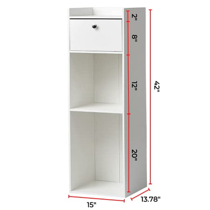 DormCo Yak About It Extra Tall Bookcase Table - White