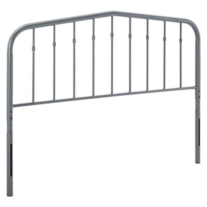 Modway Lennon Modern Farmhouse Metal Twin Headboard in Gray - color: Gray, size: Twin