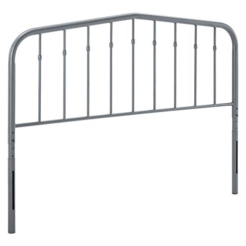 Modway Lennon Modern Farmhouse Metal Twin Headboard in Gray - color: Gray, size: Twin