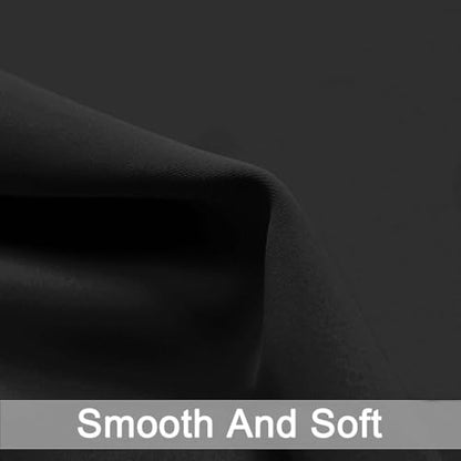 Yakamok Blackout Curtains 38x36 inch Black Thermal Drapes-Kitchen | 2 panels,room darkening,thermal insulated,noise reducing,privacy protection,grommet window treatment,living room study dining - color: Black, size: 38"W x 36"L (Pack of 2)