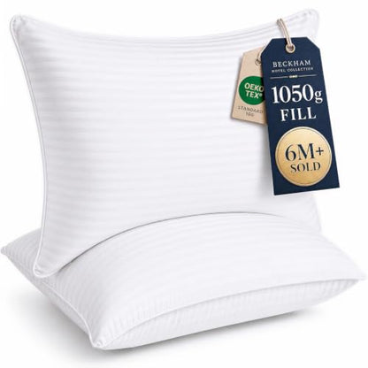Beckham Hotel Collection Bed Pillows Standard/Queen Size Set of 2 | Original Soft Down Alternative Pillow for Sleeping, Soft Support for Back, Stomach or Side Sleepers - size: Queen / Standard