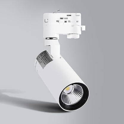 UPO 4-LED Track Lighting kit,Super Bright 12W 3000lm/3000K 24°Beam,Ceiling Spot Lighting for Kitchen, Living Room, Bedroom, Adjustable Track Head Easy Installation, LED Bulbs Included, White - color: 3000k white