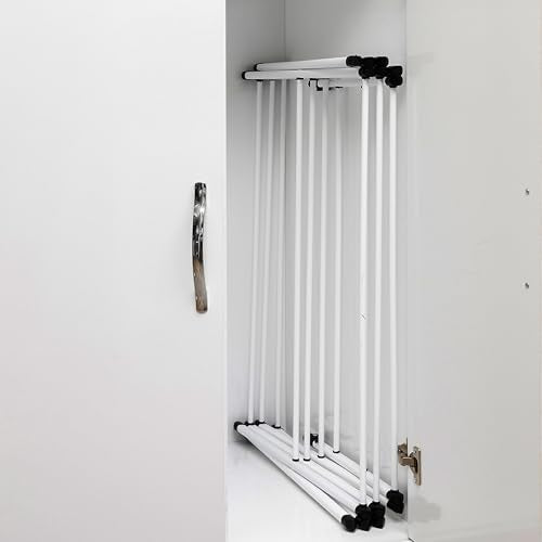 Honey-Can-Do 3-Tier Oversized Clothes Drying Rack, 31" Wide, No Assembly | Oversized 31" x 42" rack with 26 ft of drying space for bedding and large loads. Sturdy metal frame folds flat fast. - color: White, size: 31" W
