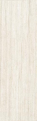 nuLOOM Rigo Off White Solid Flatweave Runner Rug, 2' x 16' - color: Off White, size: 2'6" x 16' (Runner)