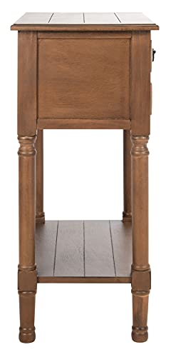 SAFAVIEH Furniture - Primrose 3-Drawer Console Table - Brown - Solid Wood - Farmhouse Classic Design - Ideal for Entryway, Living Room, Hallway, 23.5" W x 13" D x 29.5" H (CNS5707C) - color: Brown