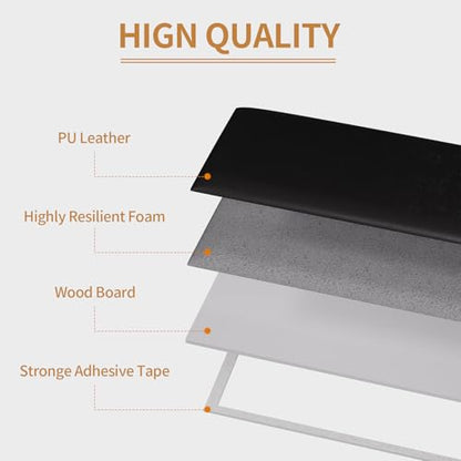 Twin Headboards, Self-Adhesive 3D Panels, Upholstered Wall Panels for Bedroom/Living Room (6 Pieces 9.84 in x 23.6 in) - color: Black, size: 6 PCS, style: Twin