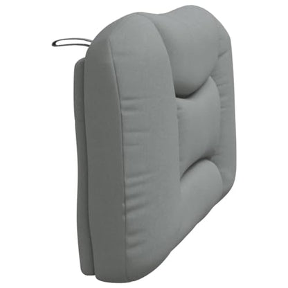 Wall Mounted Headboard Cushion, Rectangular Upholstered Reading Pillow with Adjustable Height for Bedroom Bed Back Support, Light Gray Textured Fabric - color: Light Gray