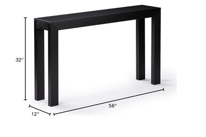 Plank+Beam Modern Console Table, 56 Inch, Black | Non-Toxic Finishes, Versatile Design, Modern Design, Easy Assembly, Modern Style, Quick Setup, Solid Wood - color: Black, size: 56 Inch