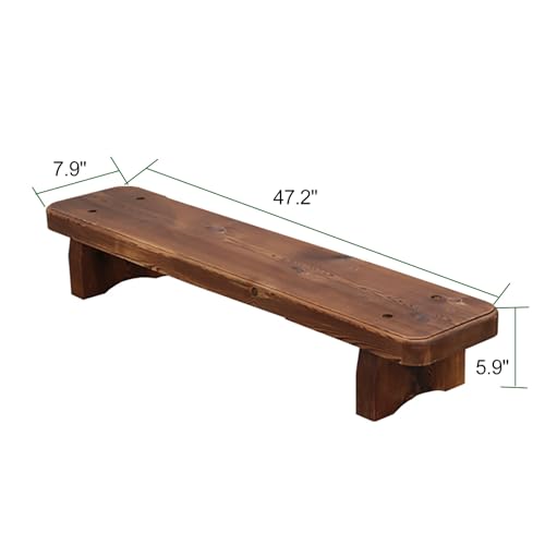 Narrow Entryway Bench Farmhouse Indoor Wooden Living Room Dining Bench For End Of Bed 23.6"/35.4"/47.2"/59"Length Noodle Skinny Hallway Benchs Sturdy And Stable For Kitchen Bedroom(47.2"x7.9"x5.9") - size: 47.2"x7.9"x5.9"