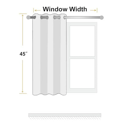 ChrisDowa Natural Blackout Curtains 45 Inches Long 2 Panels for Bedroom | Room Darkening,Light Blocking,Thermal Insulated,Faux Linen,Farmhouse,Grommet,Window Treatment,Drapes,Living Room,52x45 - color: Natural Linen, size: 52"W x 45"L (Pack of 2)