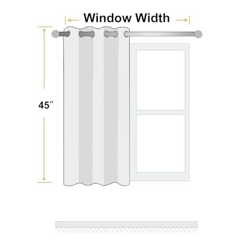 ChrisDowa Brown Blackout Curtains 45 Inches Long 2 Panels for Bedroom | Room Darkening,Light Blocking,Thermal Insulated,Faux Linen,Farmhouse,Grommet,Window Treatment,Drapes,Living Room,52x45 - color: Brown, size: 52"W x 45"L (Pack of 2)