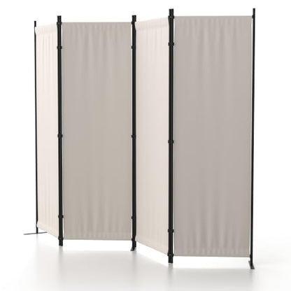 4 Panel Room Divider, 6FT Folding Privacy Screens(Beige, 4 Panel-88'') | Portable Partition Room Dividers, Freestanding Wall Divider for Office, Studio, Room Separation - color: Beige