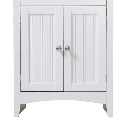 OS Home and Office Furniture 23.5" Wood Microwave/Coffee Maker Cabinet in White