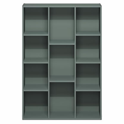Furinno LUDER Book Shelf, 11-Cube Bookshelf, Reversible Bookcase, 9.4 x 29.1 x 41.7, Easy Assembly, for Living Room, Bedroom, Home Office, Sage Green - color: Sage Green, size: 11-Cube