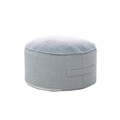 Round Pouf Foot Stools Comfortable Ottoman Floor Seat Cushion Movable Foot Rest Washable Case for Living Room, (SkyBlue) - color: Skyblue