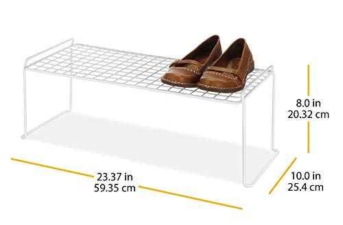 Whitmor Long Stacking Shelf - size: 1-TIER, 10"L x 23"W x 8"H