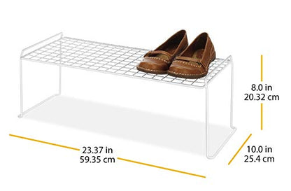 Whitmor Long Stacking Shelf - size: 1-TIER, 10"L x 23"W x 8"H