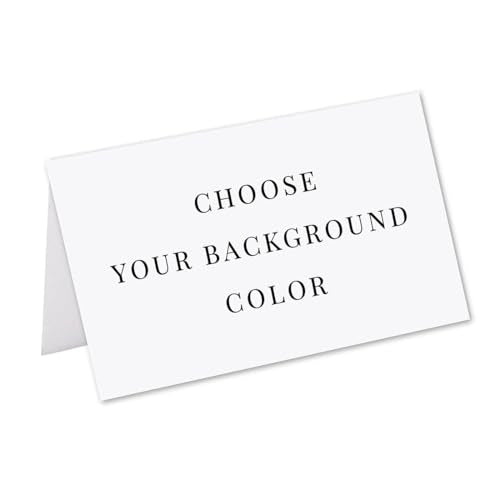 Andaz Press Table Tent Printable Place Cards, Custom Color 20-Pack, Seat Placement Cards Blank Place Card For Table Settings Name Card for Baby Bridal Wedding Shower, School Graduation Food Placecard - color: Custom