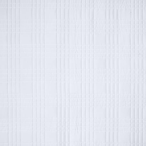 Chezmoi Collection Kingston Queen Size Bedspread Set, 3-Piece White Oversized Quilted Microfiber Lightweight Bedspread Coverlet (100"x106") for All Seasons - color: White, size: Queen