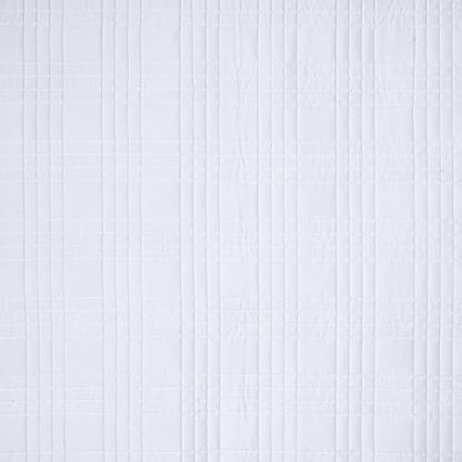 Chezmoi Collection Kingston Queen Size Bedspread Set, 3-Piece White Oversized Quilted Microfiber Lightweight Bedspread Coverlet (100"x106") for All Seasons - color: White, size: Queen