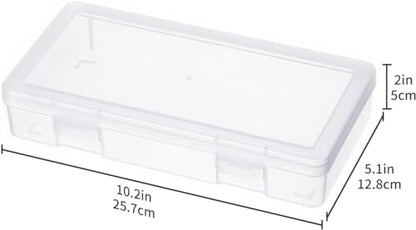 9 Pack Medium Clear Plastic Storage Boxes with Lids, Craft Jewelry Life Item Organizer for Puzzles, Pens, Rings, Needle and Thread, Nail Polish, Remote Controls - size: Medium - 9 Pack